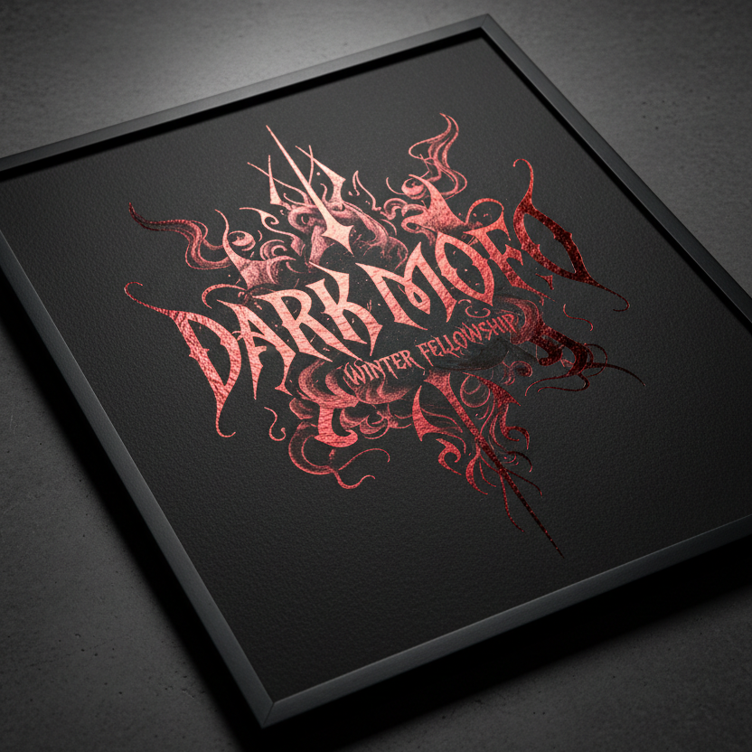 Metallic Foil Typography Graphic Design